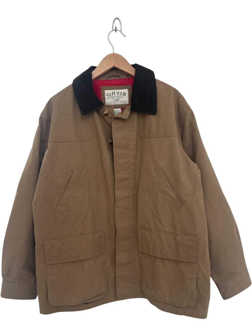 Orvis Field Jacket Red Lining Men's Size Large